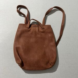 Bonenfant Leather Bag / Backpack In Reddish Brown Excellent Condition